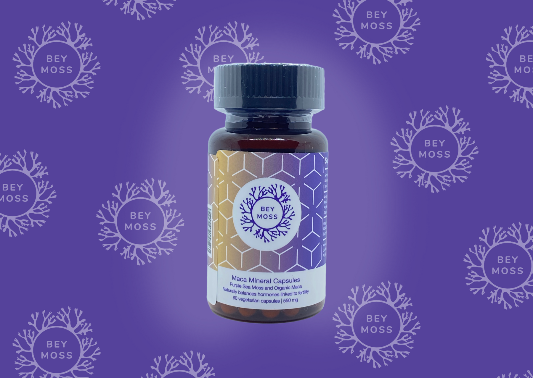 Maca Root Capsults with Purple Sea Moss (60 ct.) | Bey Moss – BEYMOSS