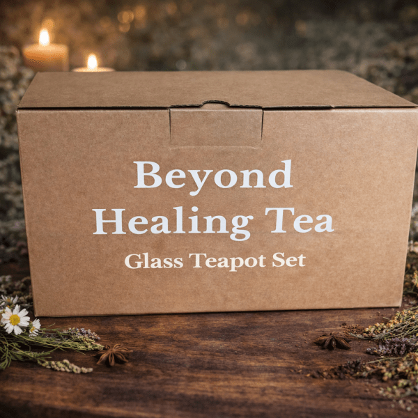 Beyond Healing Tea Glass Teapot Set (800 mL) — Teapot + 4 Cups